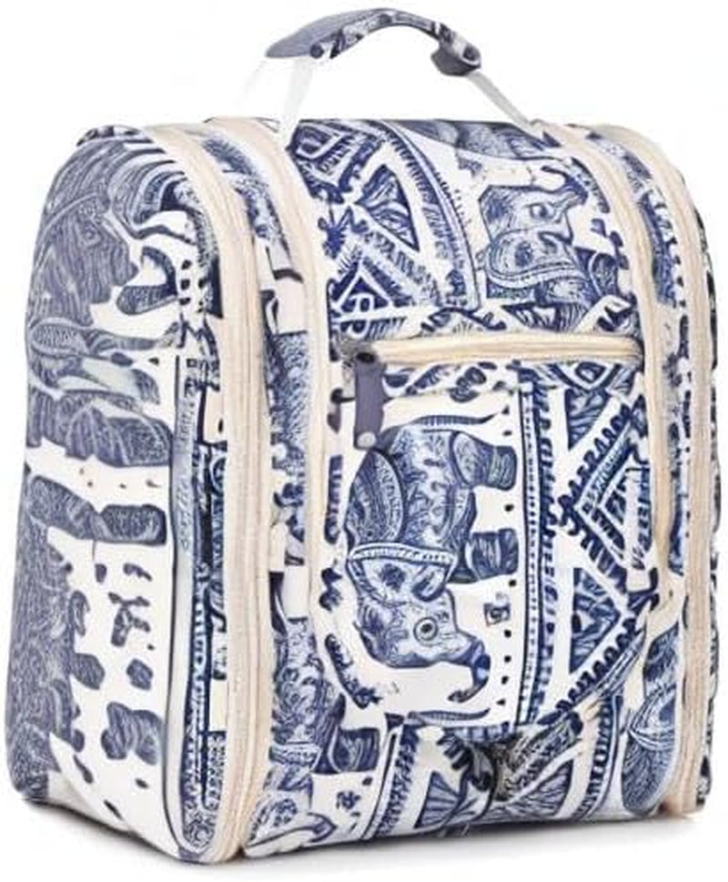 Small Hanging Toiletry Bag Women Travel Makeup Bag Organizer Toiletries Bag for Travel Size Essentials Accessories Cosmetics (Medium, Elephant)