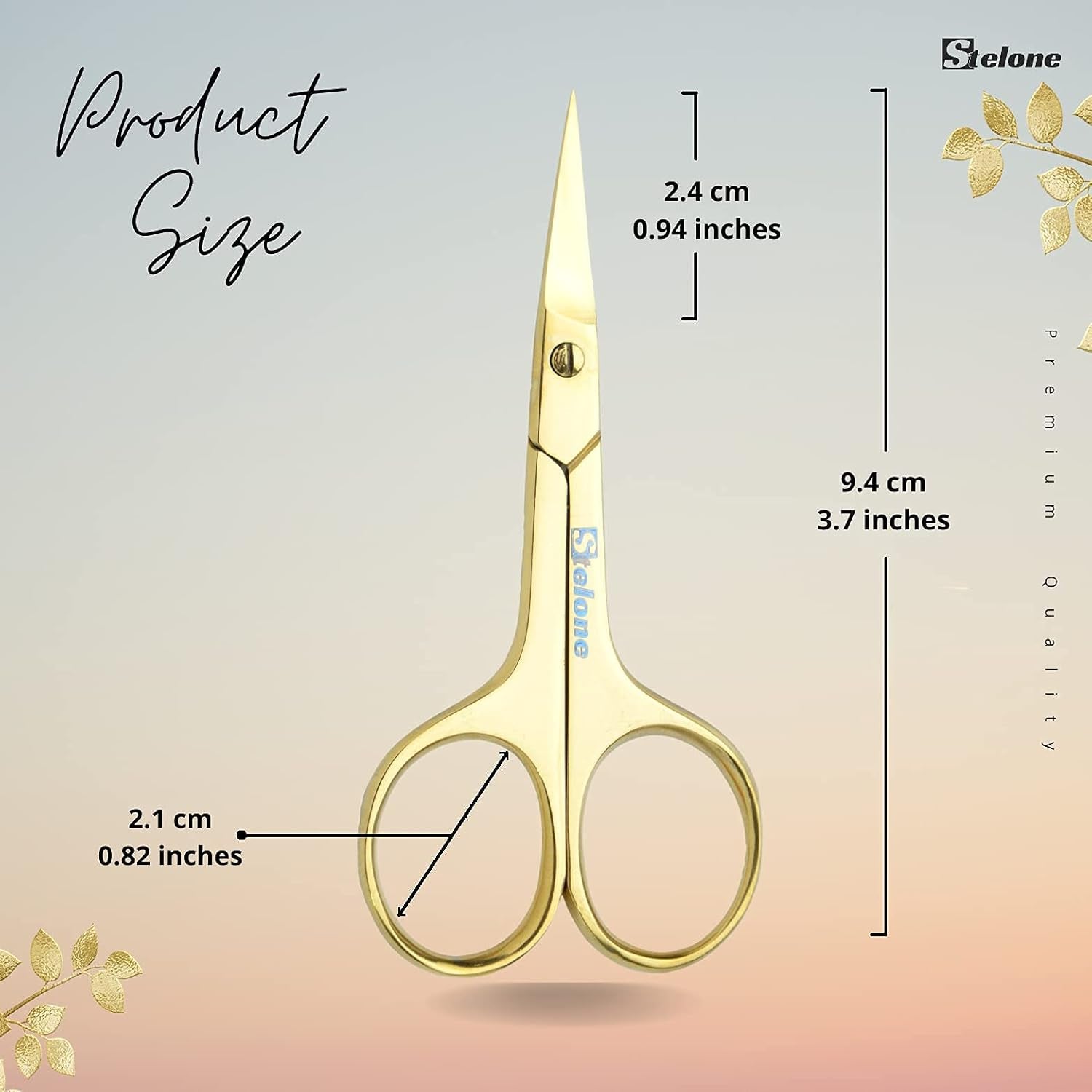 Professional Grooming Scissors Eyebrow Scissors Small Curved Stainless Steel Manicure & Beauty Scissor for Women