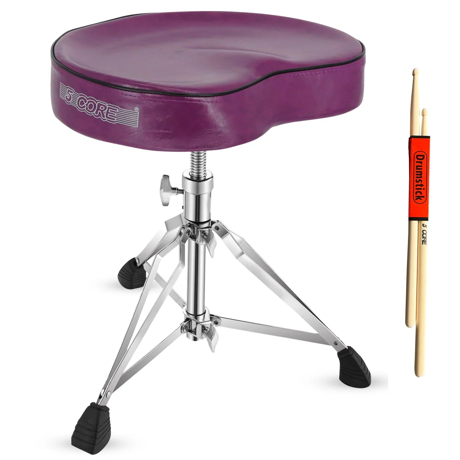 5Core Drum Throne Padded Guitar Stool Saddle Drummer Seat for Adults & Kids