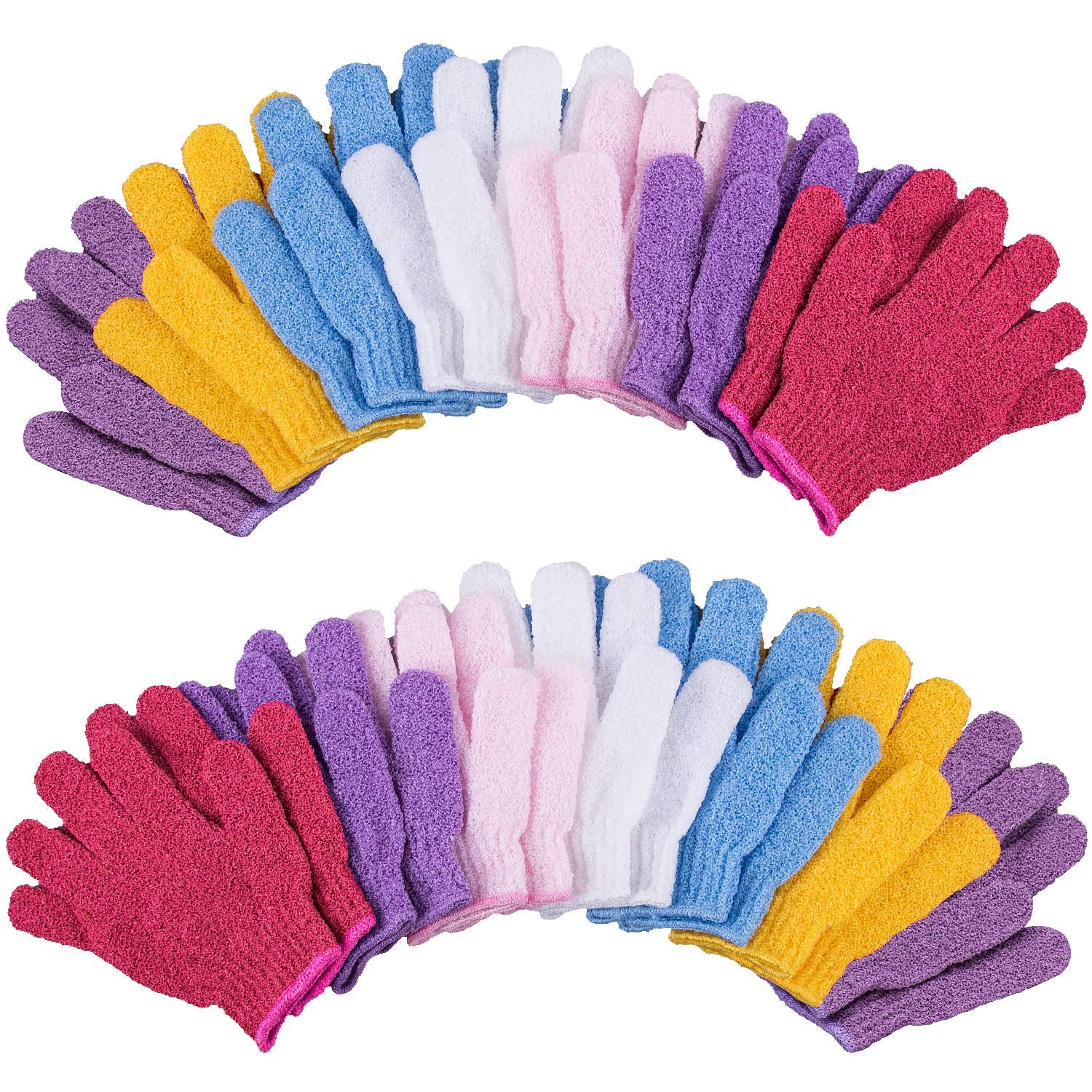 28 Pcs Exfoliating Gloves Body Scrub Bath Gloves Exfoliator Body Wash Glove for Shower, Spa, Massage and Body Scrubs