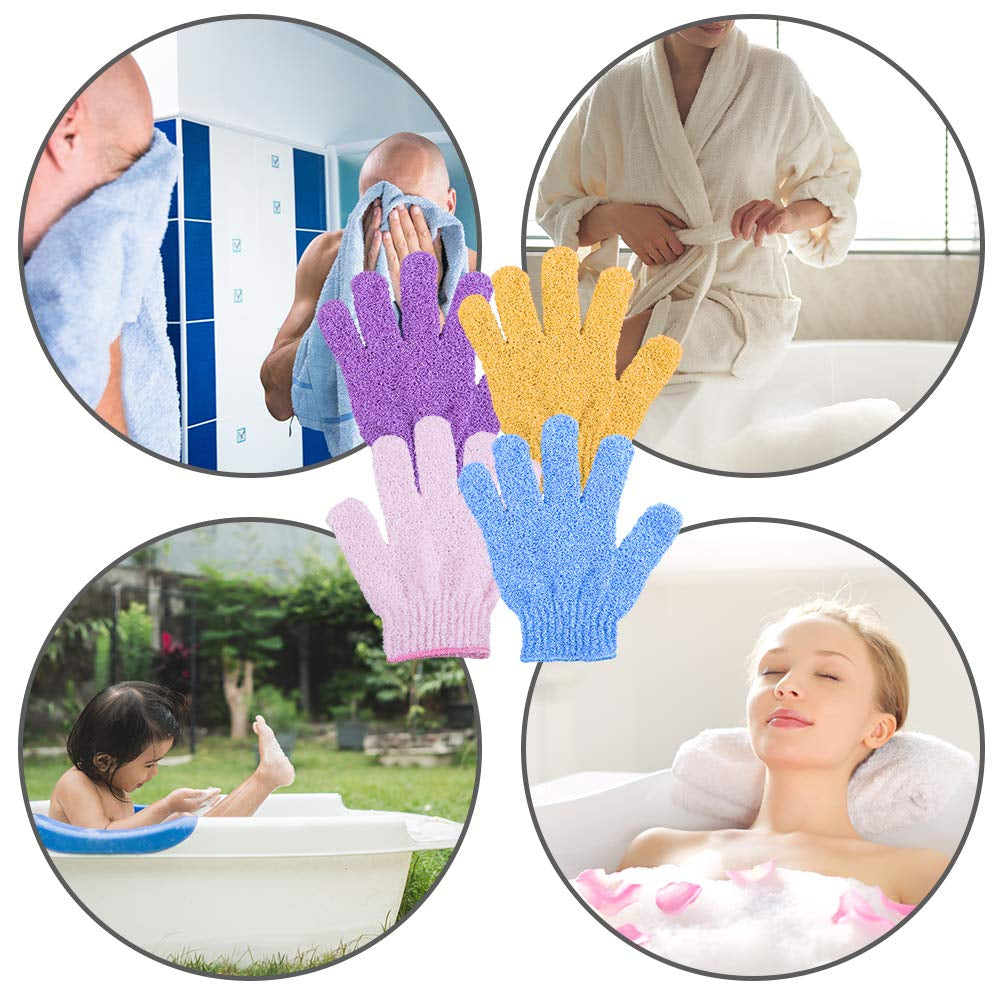 28 Pcs Exfoliating Gloves Body Scrub Bath Gloves Exfoliator Body Wash Glove for Shower, Spa, Massage and Body Scrubs