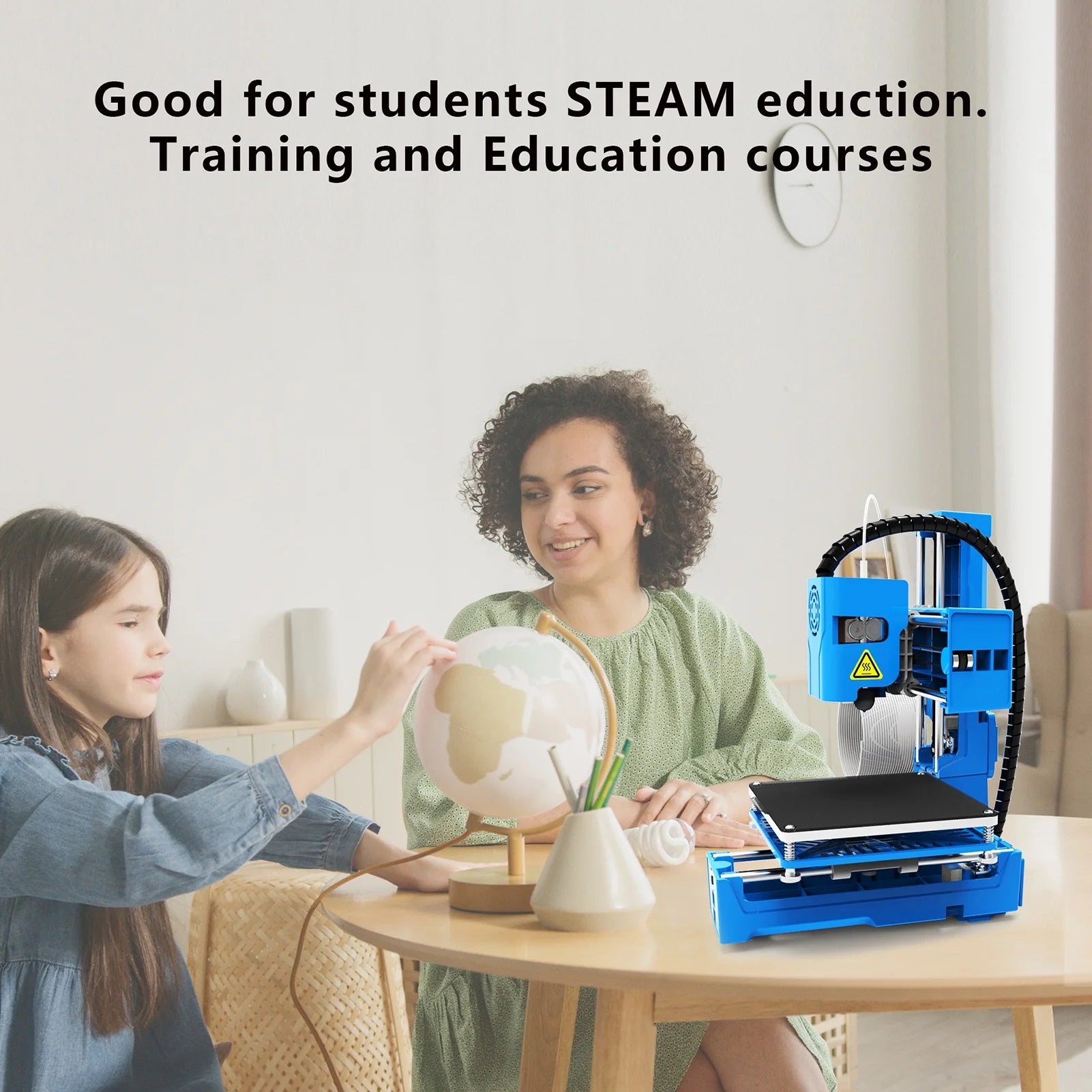 Easythreed 3D Printer for Kids Mini Desktop 3D Printer 100X100X100Mm Print Size No Heated Bed One-Key Printing with TF Card PLA Sample Filament for Beginners Household Education