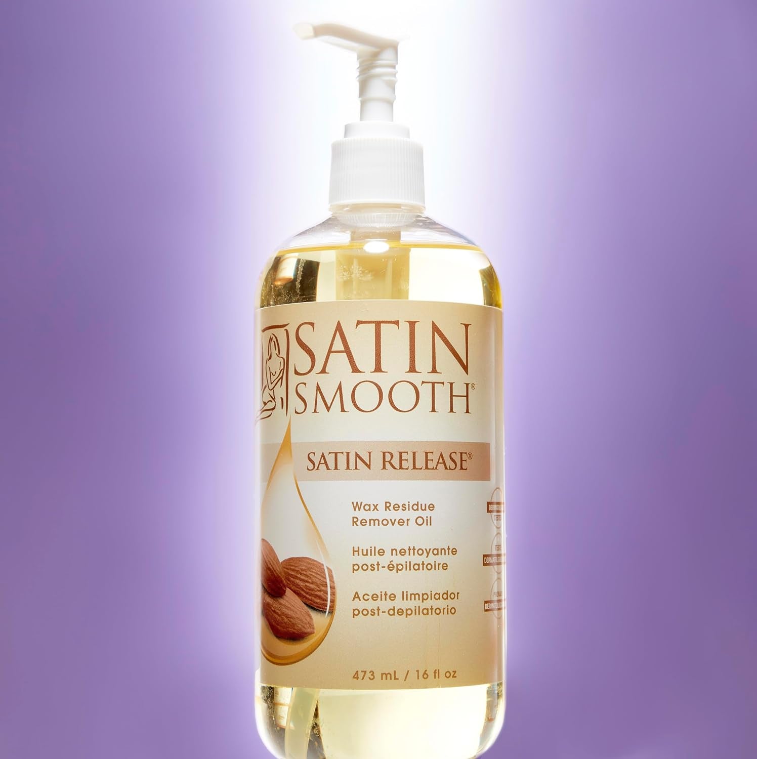 Satin Release Wax Residue Remover Oil, Post-Wax Treatment Fast-Dissolving, 16 Oz, 1-Pack