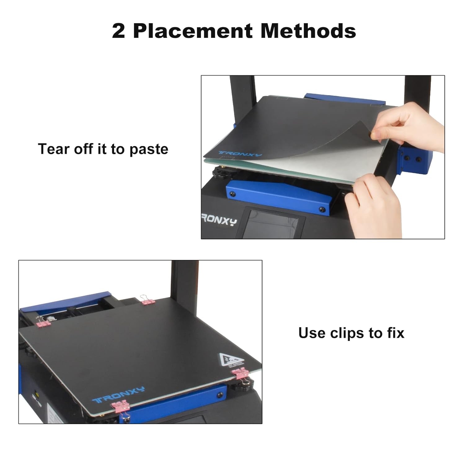 3D Printer Platform Sticker Sheet, 2PCS PVC 3D Printer Heated Build Plate 255X255Mm, 3D Printer Hot Bed Build Surface 3D Printer Accessory for 3D Printer Build Surface within 255Mm