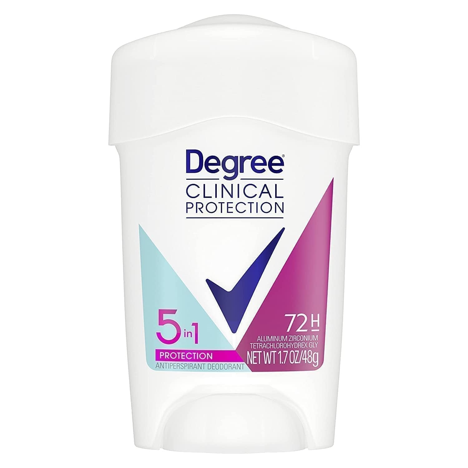 Clinical Protection Antiperspirant Deodorant 72-Hour Sweat & Odor Protection 5-In-1 Antiperspirant for Women 1.7 Oz